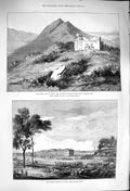 Old Antique Print 1876 India Prince Wales Tiger Hunting London Hospital 19th