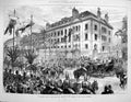 Original Old Antique Print 1876 Queen East End London Hospital Whit Victorian