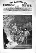 Original Old Antique Print 1876 Prince Wales Terai Camp Fire Siers War 19th