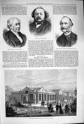 Original Old Antique Print 1876 Lion House Zoological Conway Freiligrath Parkes