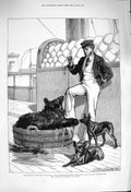 Old Antique Print 1876 Prince Wales Voyage India Ship Serapis Blakc Bear 19th