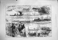 Original Old Antique Print 1876 Oxford Cambridge Boat Race Sport River Thames
