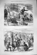 Original Old Antique Print 1876 Prince Wales Malta Presentation 98Th Regiment