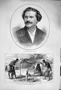 Original Old Antique Print 1876 Signor Rossi Italian Cameron Africa Idol Bwarwe