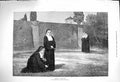 Original Old Antique Print 1876 Edwin Bale Finea Art Ladies Nuns Easter Flowers
