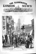 Original Old Antique Print 1876 America Festival Philadelphia Women'S Pavilion