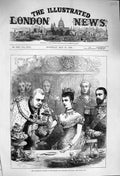 Old Antique Print 1876 Guildhall Banquet Prince Princess Wales Loving Cup 19th