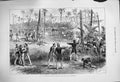 Original Old Antique Print 1876 Battle Natives Samoa Crew Ship Bar Victorian