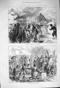 Old Antique Print 1876 Herzegovina Fire Gunpowder Grahovo Ambulance Corps 19th