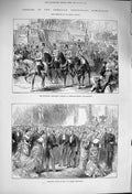 Old Antique Print 1876 America Philadelphia Childs Centennial Exhibition 19th