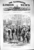 Old Antique Print 1876 American Centennial Exhibition British Department 19th