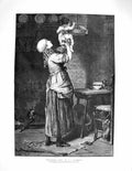 Original Old Antique Print 1876 HoushPets Little Baby Cage Bird Blommers Art