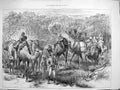 Original Old Antique Print 1876 Australian Exploring Expedition Travellin 19th