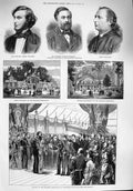 Old Antique Print 1876 Noble Thomson Pere Hyacinthe Brussels Exhibition 19th