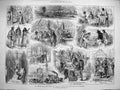 Original Old Antique Print 1876 Trip America New York San Francisco Pulma 19th