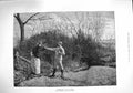 Original Old Antique Print 1876 Short Cut Man Lady Romance Country Walk Ashton