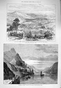 Old Antique Print 1876 War Turkey Metokhia Gatschko Zvornik Herzegovina 19th