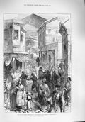 Original Old Antique Print 1876 War Turkey Execution Bulgarians Philippopolis