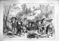 Original Old Antique Print 1876 War Herzegovinian Refugees Belosave Goslitch