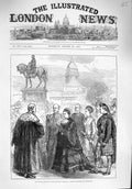 Old Antique Print 1876 Queen Unveiling Scottish Albert Memorial Edinburgh 19th