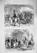 Original Old Antique Print 1876 War Bashi-Bazouks Bulgaria Servia Montenegro