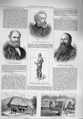 Old Antique Print 1876 Skinner Prout Flashaw Francis Red-Cross War Servia 19th