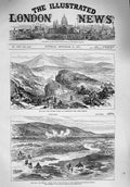 Original Old Antique Print 1876 War Morava Turkish Army Ivanitza Alexinatz Army