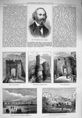 Old Antique Print 1876 Felicien David Fort Ragusa Herzegovina Pille Porta 19th