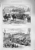 Antique Old Print *3997 1876 War M'Iver Irregulars English Surgeons Alexinatz