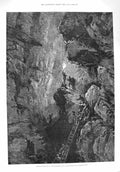 Original Old Antique Print 1876 Mammoth Cave Kentucky Dome America Fine Art