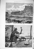 Old Antique Print 1876 War Fiji Rock Fortress Matanavatu Bidree Lucknow 19th