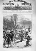 Original Old Antique Print 1876 War Servia Evening Prayer After Battl Victorian