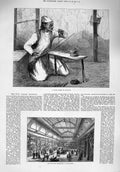Old Antique Print 1876 Pearl Borer Lucknow Fine-Art Exhibition Leicester 19th