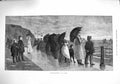 Old Antique Print 1876 Seaside Enjoyment Yachts Umbrellas Ormsby Fine Art 19th