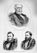 Original Old Antique Print 1876 Thomas White Mayor London Hadley Quatermaine