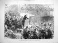 Original Old Antique Print 1876 Conference St. James'S Hall Gladstone Speaking