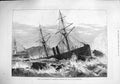 Original Old Antique Print 1876 Wreck Steam Ship Lawrence Paternoster Reef Hope