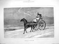 Original Old Antique Print 1876 Damaged Man Horse Cart Christmas Eve Hardy