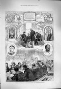 Original Old Antique Print 1877 Christmas Poor Jack Seamans Hospital Greenwich