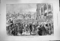 Original Old Antique Print 1877 Proclaiming Constitution Constantinople People