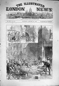 Old Antique Print 1877 River Thames Tidal Floods Prince'S-Square Lambeth 19th