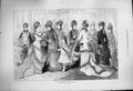 Original Old Antique Print 1877 Paris Fashion New Year Ladies Dresses Hats 19th