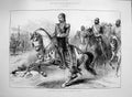 Original Old Antique Print 1877 Abdul Hamid Sultan Turkey Horses Siers Troops 0