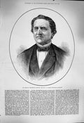 Original Old Antique Print 1877 America Election Tilden Democratic Candidate