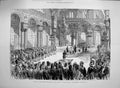 Original Old Antique Print 1877 Turkish Parliament Sultan Palace Dolma- 19th