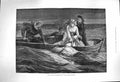 Original Old Antique Print 1877 Scene Scuttled Ship Olympic Theatre Boat Sea