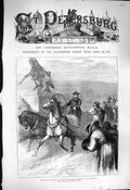 Old Antique Print 1877 Petersburg Emperor Alexander Nevski Peasants Monk 19th