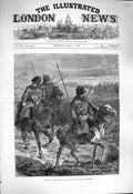 Original Old Antique Print 1877 War Russian Outpost Advanced Guard Roumania