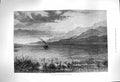 Original Old Antique Print 1877 Fine Art River Danube Junction Pruth Hills 19th