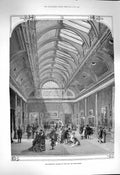 Old Antique Print 1877 Gorsvenor Gallery Fine Art Paintings Architecture 19th
